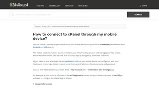 
                            8. How to connect to cPanel through my mobile device? - SiteGround