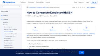 
                            8. How to Connect to Droplets with SSH :: DigitalOcean Product ...