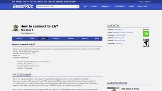 
                            13. How to connect to EA? - The Sims 3 Answers for PlayStation 3 ...