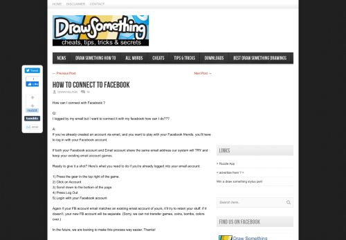 
                            5. How to connect to Facebook - Draw something cheat