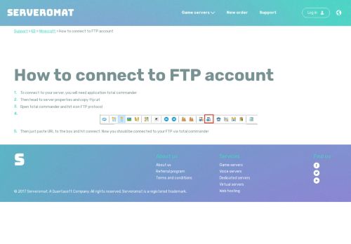 
                            4. How to connect to FTP account - Serveromat - Free Minecraft Server ...