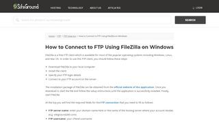 
                            8. How to Connect to FTP Using FileZilla on Windows - SiteGround