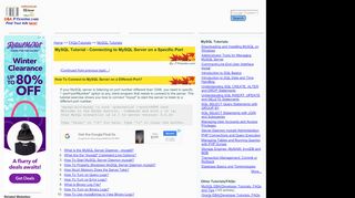 
                            4. How To Connect to MySQL Server on a Different Port? - DBA FYI Center