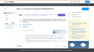 
                            8. How To Connect To phpadmin 000WebHost? - Stack Overflow