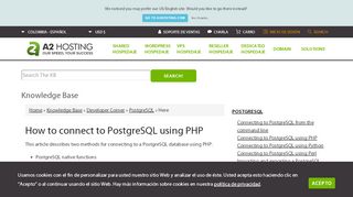 
                            9. How to connect to PostgreSQL using PHP - A2 Hosting