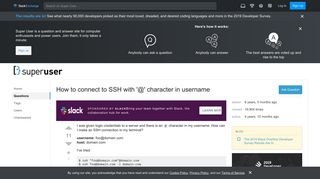 
                            4. How to connect to SSH with '@' character in username - Super User