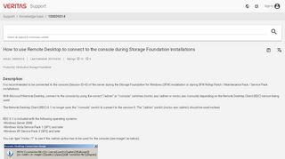 
                            11. How to connect to the console of the server (Session ID=0) on ... - Veritas