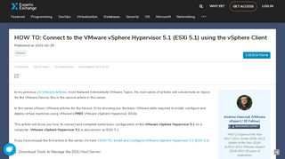 
                            11. HOW TO: Connect to the VMware vSphere Hypervisor 5.1 (ESXi 5.1 ...