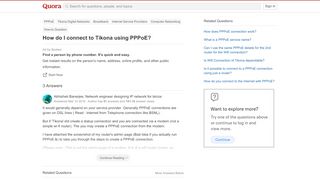 
                            12. How to connect to Tikona using PPPoE - Quora