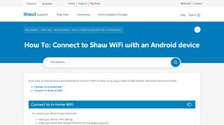 
                            11. How to connect to WiFi on an Android Device | Shaw Support