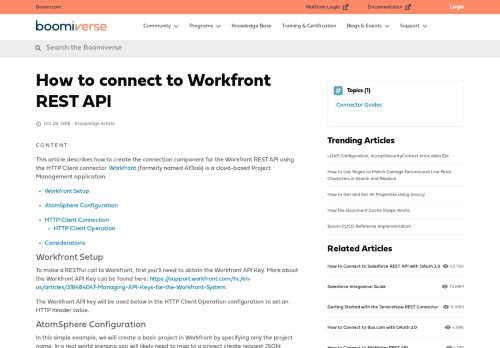 
                            12. How to connect to Workfront REST API - Boomi Community - Dell Boomi