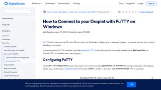 
                            10. How to Connect to your Droplet with PuTTY on Windows - DigitalOcean