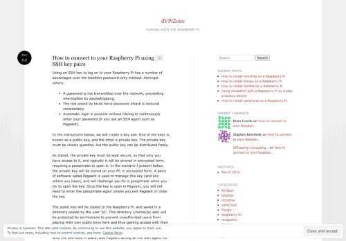 
                            12. How to connect to your Raspberry Pi using SSH key pairs | dVPiZone