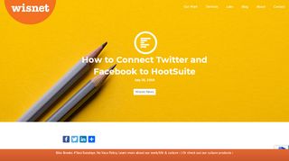 
                            11. How to Connect Twitter and Facebook to HootSuite - Wisnet