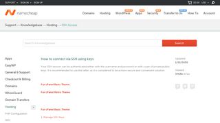 
                            10. How to connect via SSH using keys - Hosting - Namecheap.com