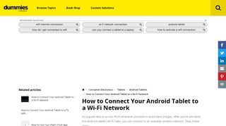 
                            11. How to Connect Your Android Tablet to a Wi-Fi Network - dummies