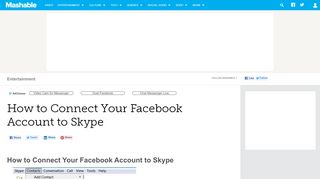 
                            6. How to Connect Your Facebook Account to Skype - Mashable