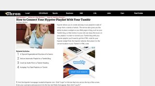 
                            11. How to Connect Your Hypster Playlist With Your Tumblr | Chron.com
