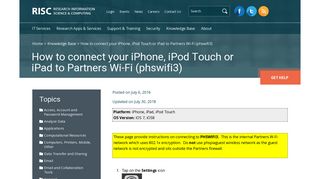 
                            6. How to connect your iPhone, iPod Touch or iPad to Partners Wi-Fi ...