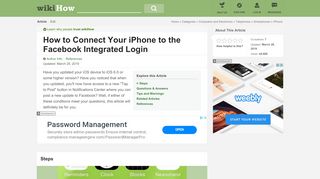 
                            10. How to Connect Your iPhone to the Facebook Integrated ...