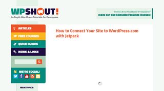 
                            8. How to Connect Your Site to WordPress.com with Jetpack — WPShout
