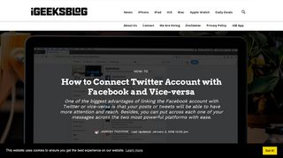
                            10. How to Connect your Twitter Account with Facebook and Vice-versa