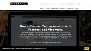 
                            7. How to Connect your Twitter Account with Facebook and Vice-versa