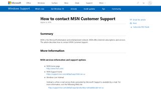 
                            12. How to contact MSN Customer Support - Microsoft Support
