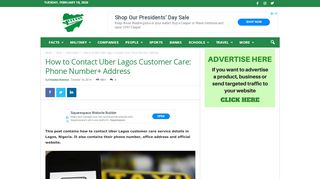 
                            13. How to Contact Uber Lagos Customer Care - Nigerian Infopedia