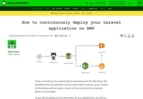 
                            13. How to continuously deploy your Laravel application on AWS