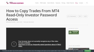 
                            7. How to Copy Trades From MT4 Read-Only Investor Password View