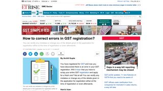 
                            6. How to correct errors in GST registration? - The Economic Times