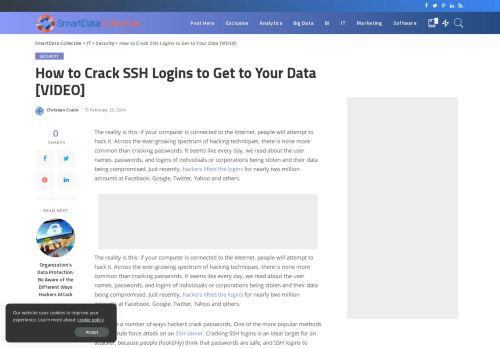 
                            4. How to Crack SSH Logins to Get to Your Data [VIDEO] - SmartData ...