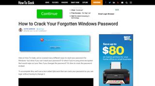 
                            9. How to Crack Your Forgotten Windows Password - How-To Geek