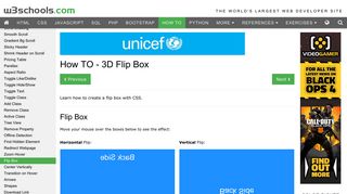 
                            12. How To Create a 3D Flip Box with CSS - W3Schools