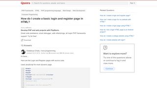 
                            10. How to create a basic login and register page in HTML - Quora