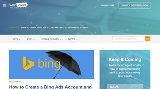 
                            11. How to Create a Bing Ads Account and Link it to an Existing Account