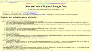 
                            11. How to Create A Blog with Blogger.Com - University of Minnesota Duluth