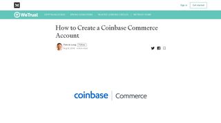 
                            10. How to Create a Coinbase Commerce Account – WeTrust Blog