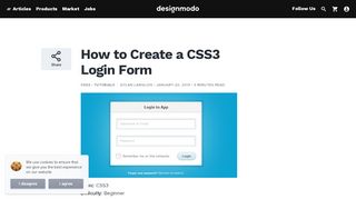 
                            4. How to Create a CSS3 Login Form - Designmodo