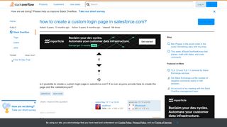 
                            9. how to create a custom login page in salesforce.com? - Stack Overflow