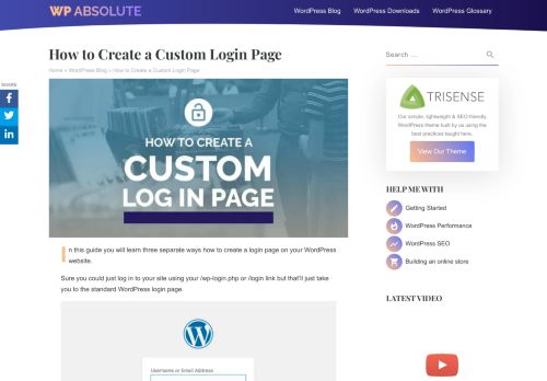 
                            13. How to Create a Custom Login Page - WP Absolute