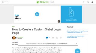 
                            7. How to Create a Custom Siebel Login Page - IT Toolbox