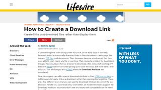 
                            1. How to Create a Download Link - Lifewire
