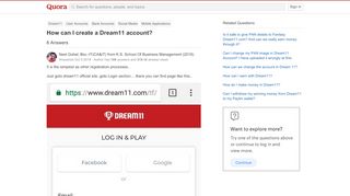 
                            4. How to create a Dream11 account - Quora