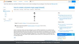
                            8. how to create a dynamic login page - Stack Overflow