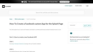 
                            6. How To Create a Facebook custom App for the Splash Page