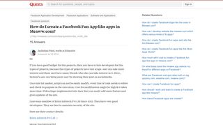 
                            4. How to create a Facebook Fun App like apps in Meaww ...