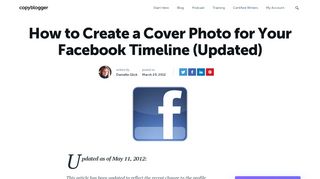 
                            6. How to Create a Facebook Timeline Cover Photo - Copyblogger