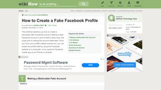 
                            8. How to Create a Fake Facebook Profile (with Facebook Tips) - wikiHow
